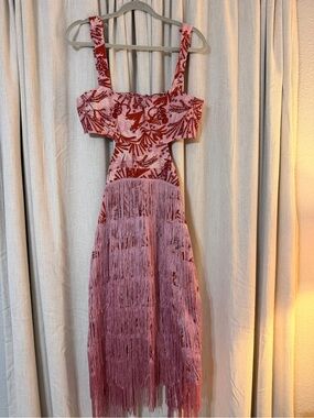 Anthropologie Fringe Midi Dress